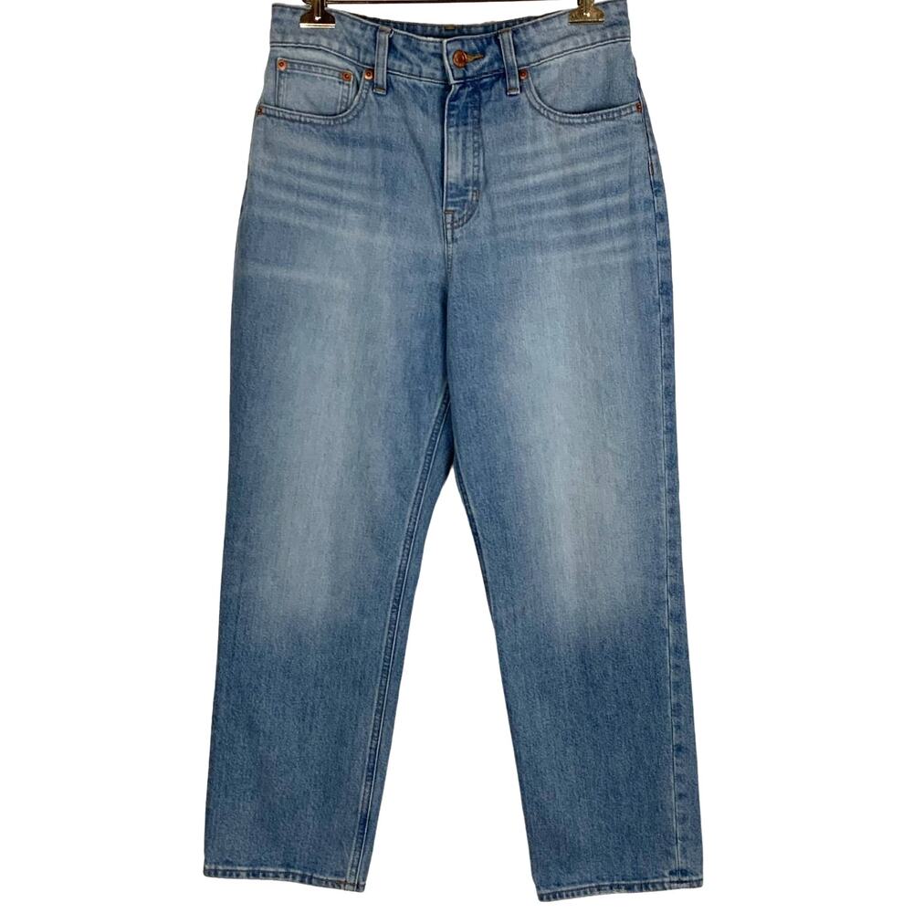 J. Crew Classic Straight Jean Organic Candiani Denim Light Wash Women's Size 27